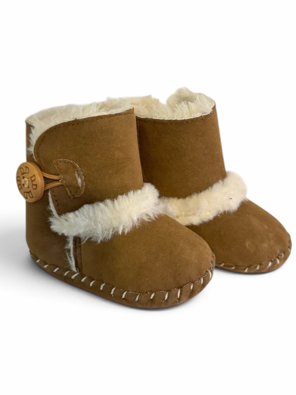 Faux Suede & Sherpa Infant Booties | NWOT | Cozy Infant/Baby Booties
